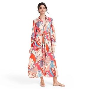 Alexis for Target Long Sleeve Patterned Wrap Dress